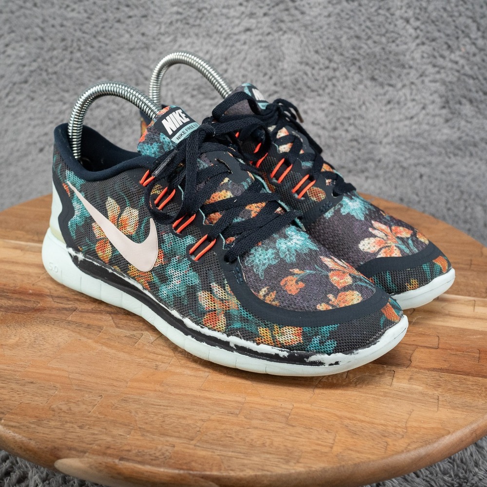 Women Nike Free 5.0 Floral Photosynthesis Shoes Size 6